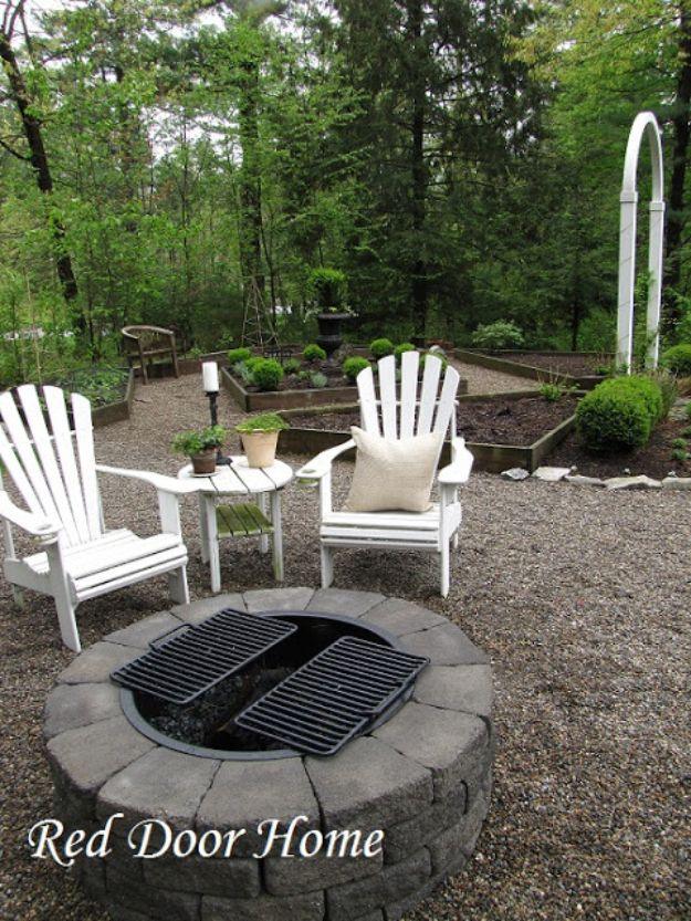Simple Backyard Fire Pit, quick to put together in one afternoon and a fix that outlasts most store bought options