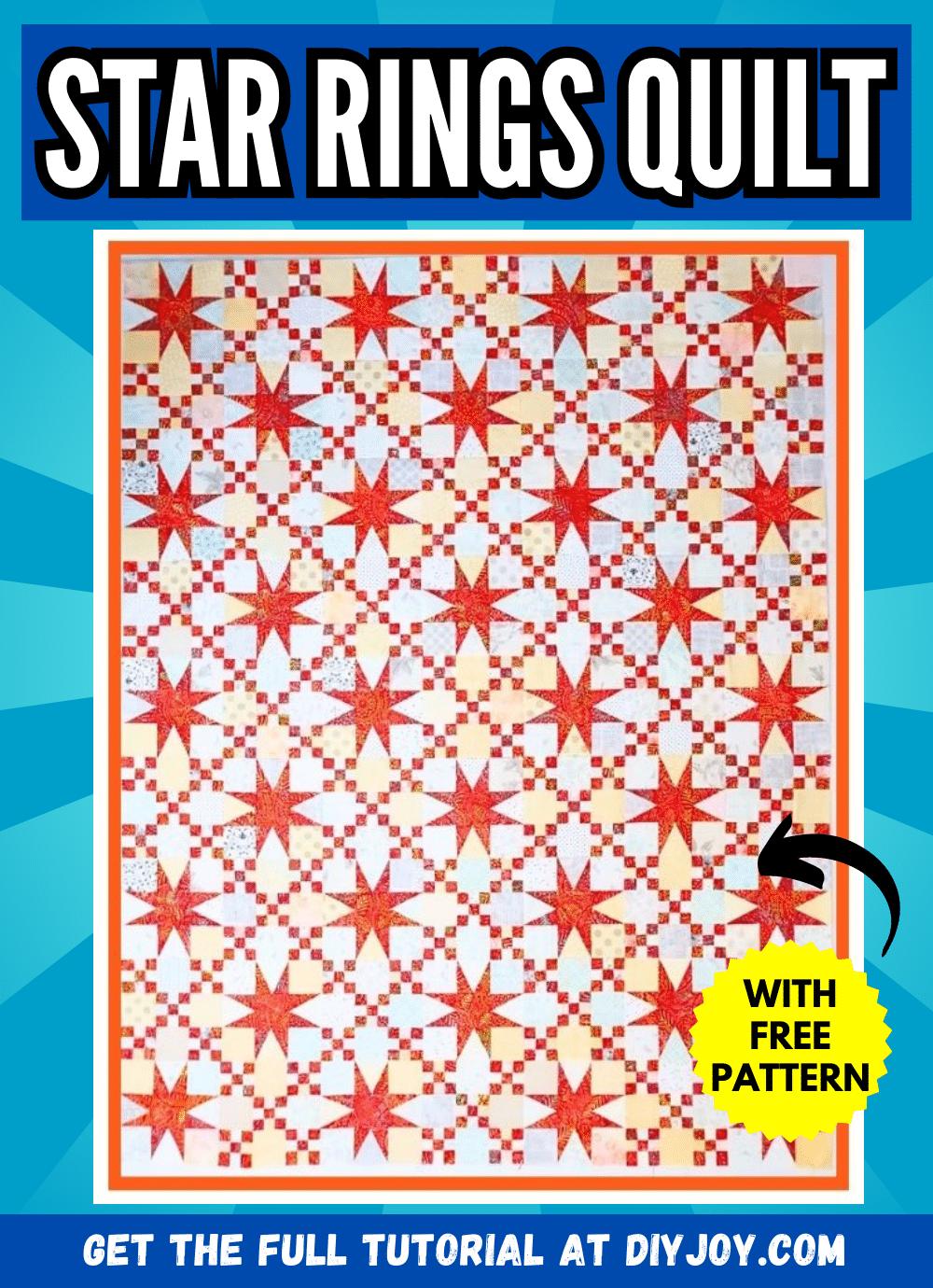 Easy Star Rings Quilt Tutorial (With Free Pattern)