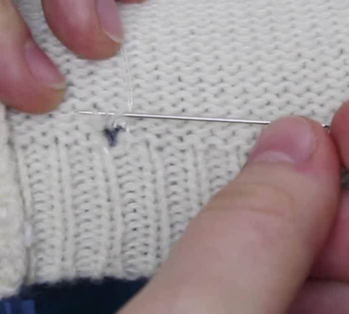 Easy Way to Fix a Hole in a Sweater