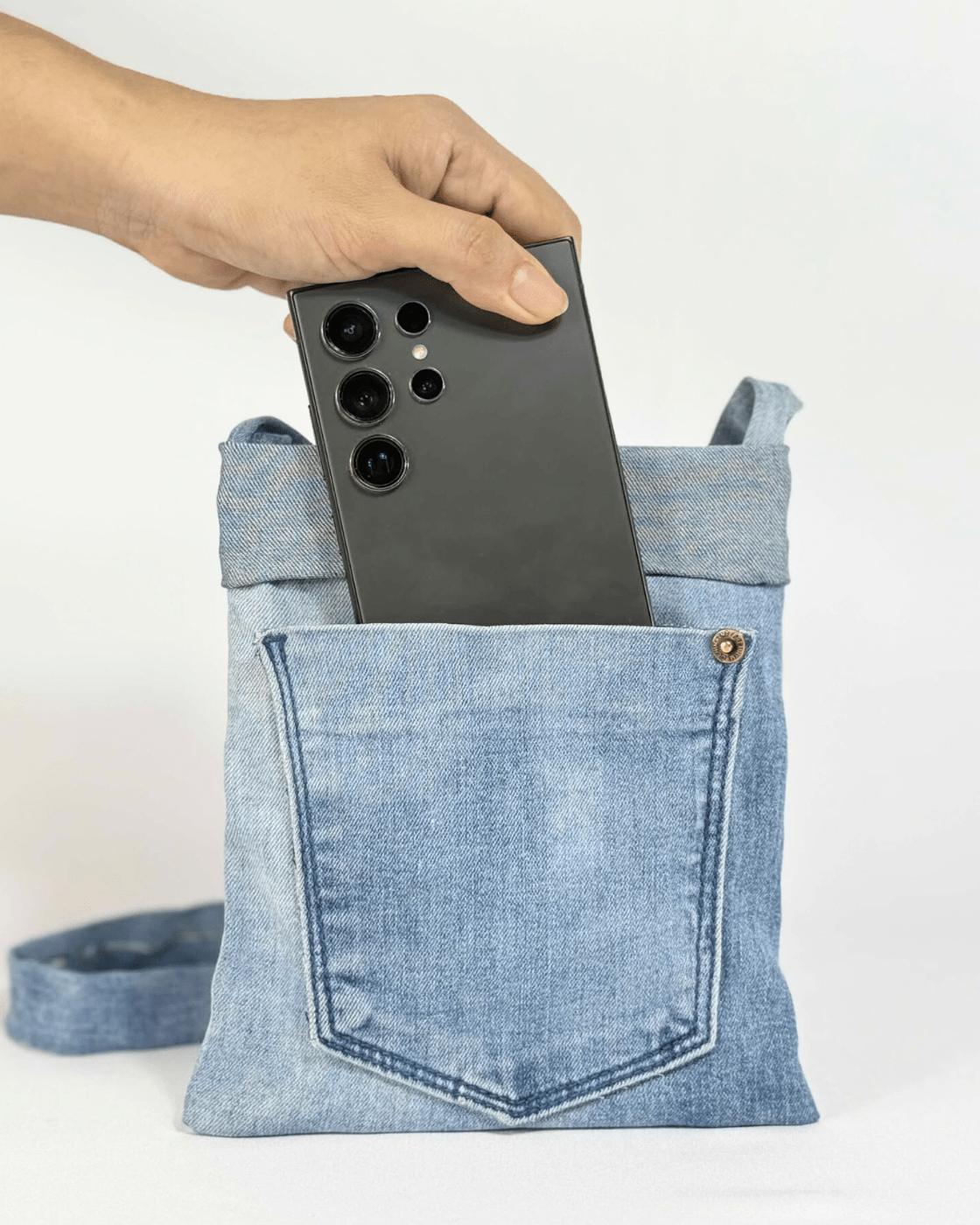 Homemade Upcycled Denim Jeans Bag — why you'll love this bag