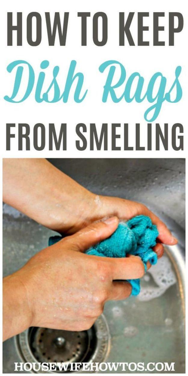 Keep Dish Rags From Smelling, a simple laundry hack that saves real time and a simple change that makes laundry day easier