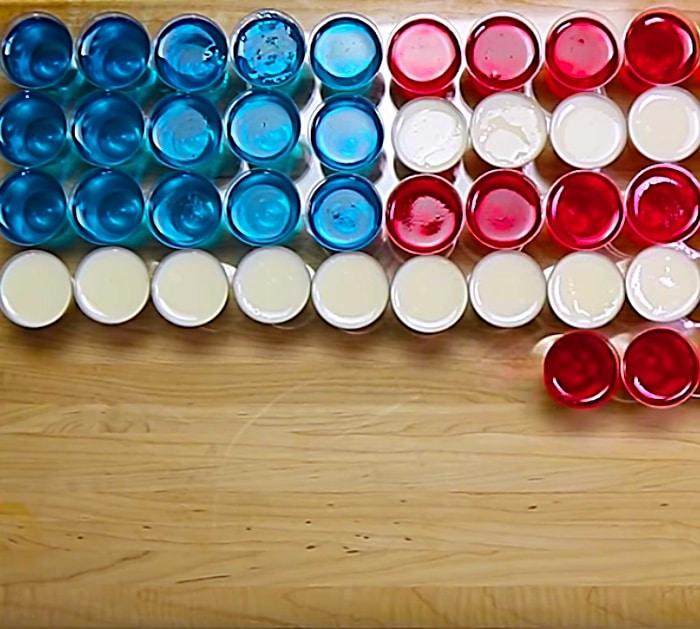 Make American Flag Jello Shots for a party