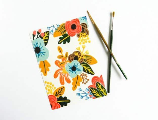 How To Paint Flowers - Retro Painted Flowers Tutorial - Step by Step Tutorials for Painting Roses, Daisies, Whimsical and Abstract Floral Techniques - Easy Acrylic Flower Tutorial