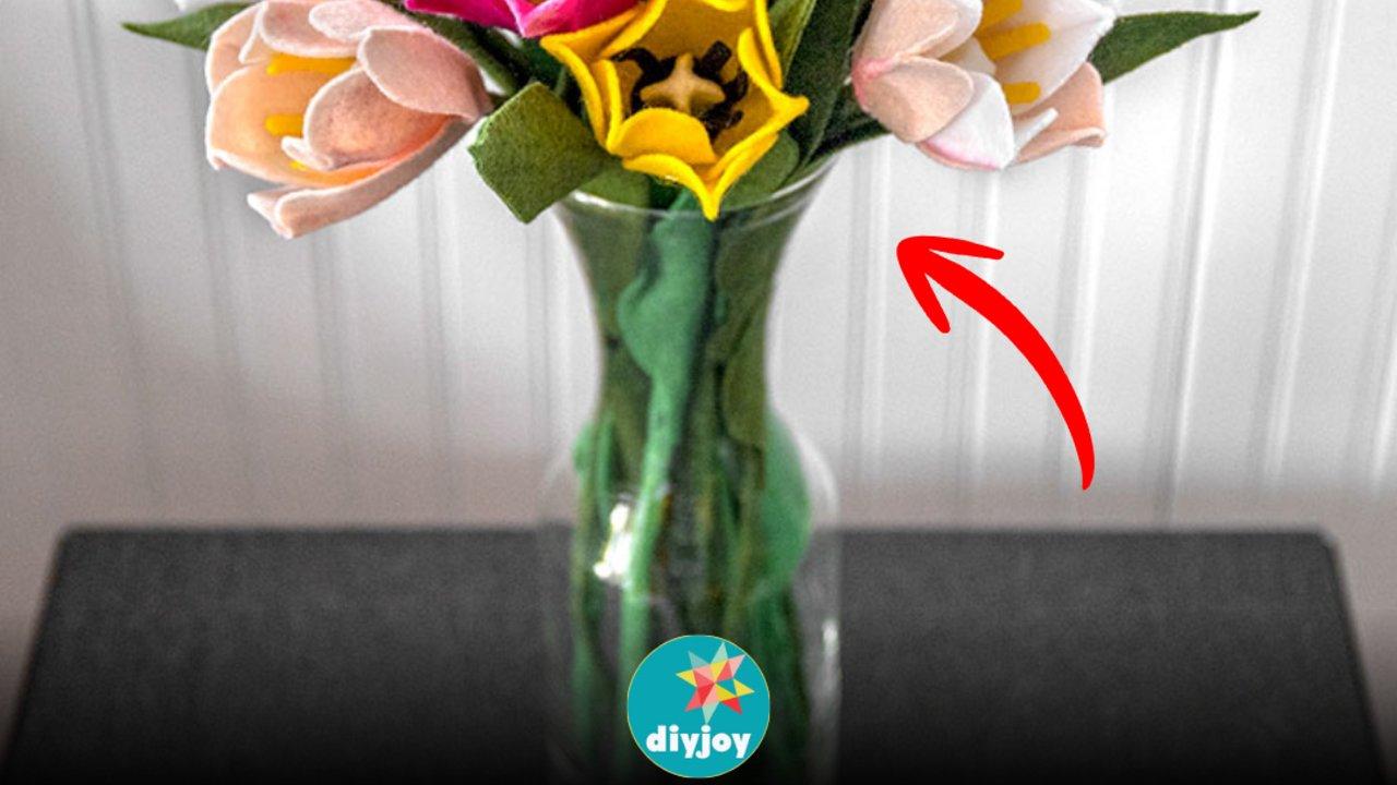 No-Sew DIY Fabric Felt Tulips Tutorial