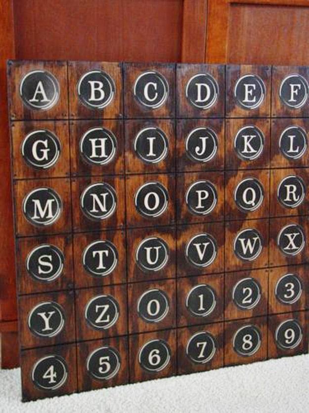 Pottery Barn Type Writer Art Knock Off, a fresh take on a classic idea and handy for your next project