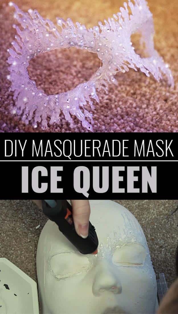 Glue Gun Crafts DIY | Best Hot Glue Gun Crafts, DIY Projects and Arts and Crafts Ideas Using Glue Gun Sticks | DIY-Masquerade-Mask-Ice-Queen #diy #crafts #gluegun