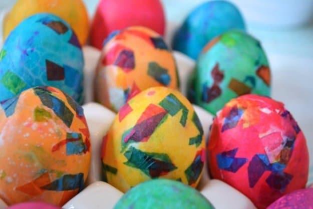 Easter Egg Decorating Ideas - Confetti Easter Egg Tutorial - Creative Egg Dye Tutorials and Tips - DIY Easter Egg Projects for Kids and Adults
