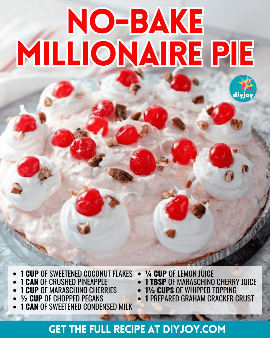 Easy No-Bake Millionaire Pie Recipe