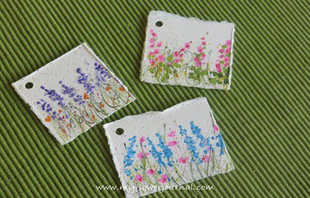 How To Paint Flowers - How To Make Splattered Paint Flower Cards - Step by Step Tutorials for Painting Roses, Daisies, Whimsical and Abstract Floral Techniques - Easy Acrylic Flowe