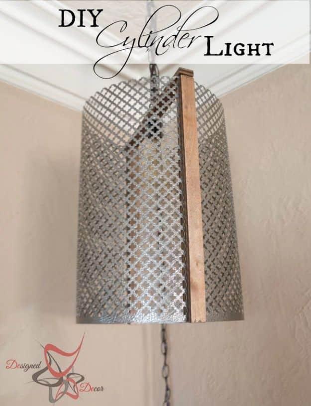 DIY Metal Cylinder Light, a thrifted decor refresh, a fast weekend build even for a novice and a keepsake worth handing down