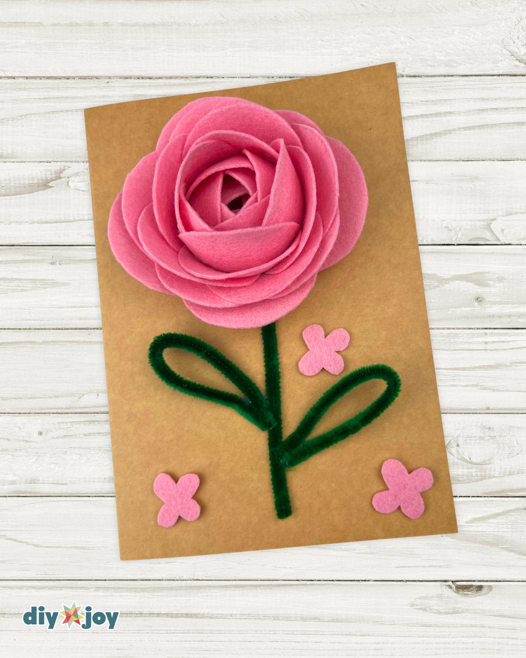 Homemade Roses Paper Cup — valentine's day card