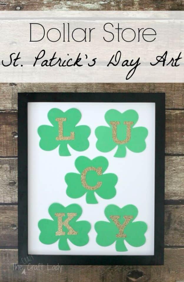 St Patricks Day Decor Ideas - St. Patrick's Day Framed Wall Art - DIY St. Patrick's Day Party Decorations and Home Decor Crafts - Projects for Walls, Hanging Banners, Wreaths, Tabl