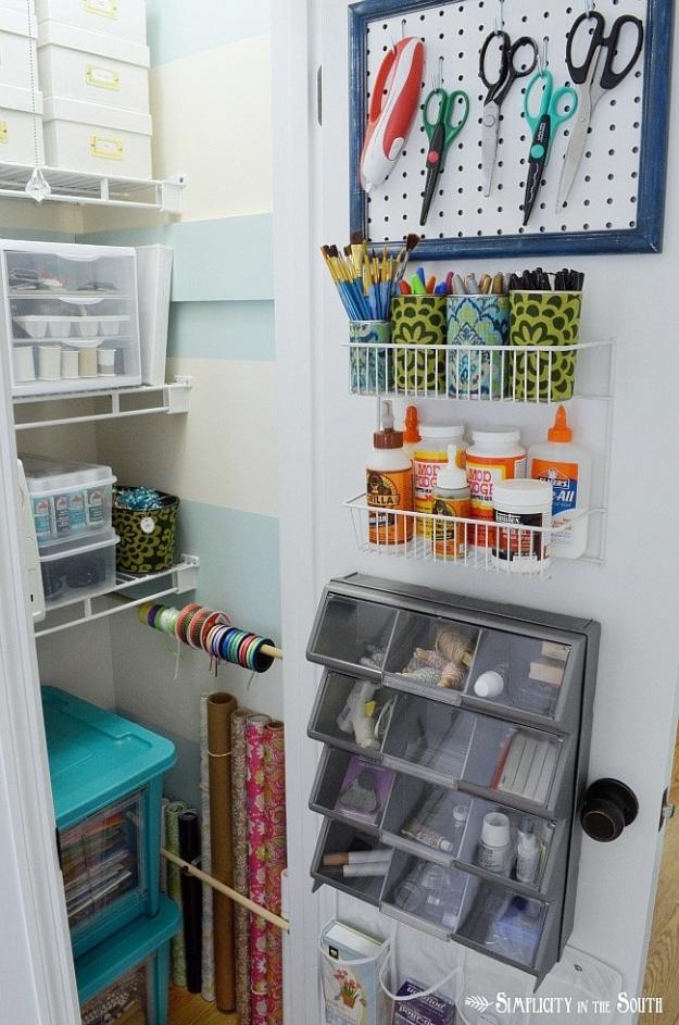 Craft Closet Organization, worth trying in almost any room of the house and an easy system that actually sticks