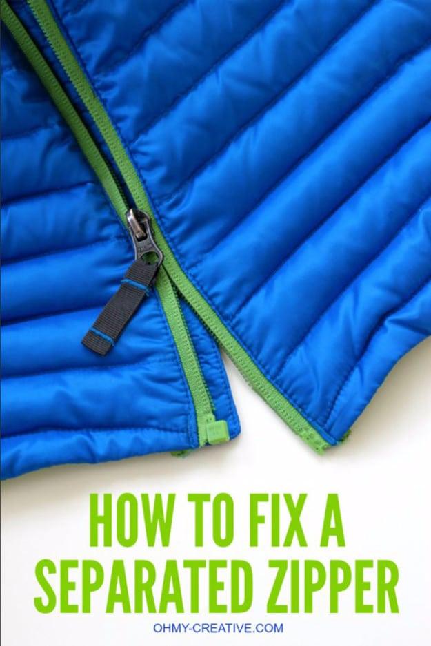 Fix A Separated Zipper, worth trying around the house and a genuinely useful trick most people never think to try