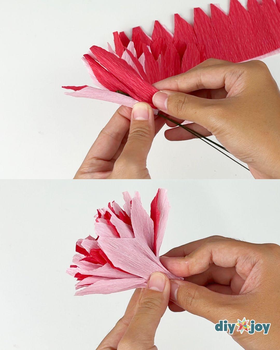 Crepe Paper Flowers — making the flower