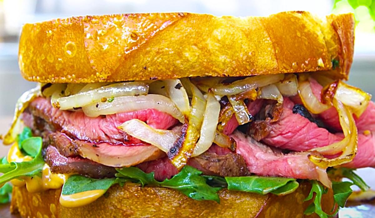 Garlic Bread Steak Sandwich Recipe