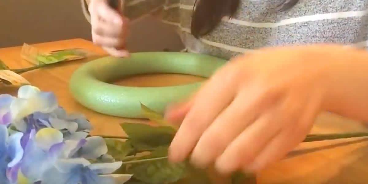 She Makes A Stunning Wreath For Her Door — All From The Dollar Store (Watch!)