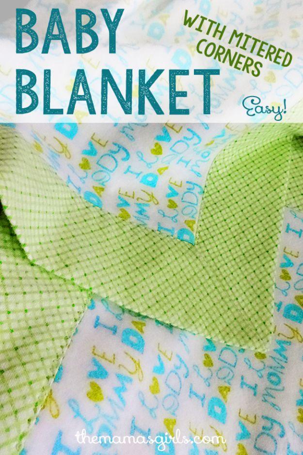 Baby Blanket with Mitered Corners, gentle on the wallet even making a matching pair and a statement worth the extra effort