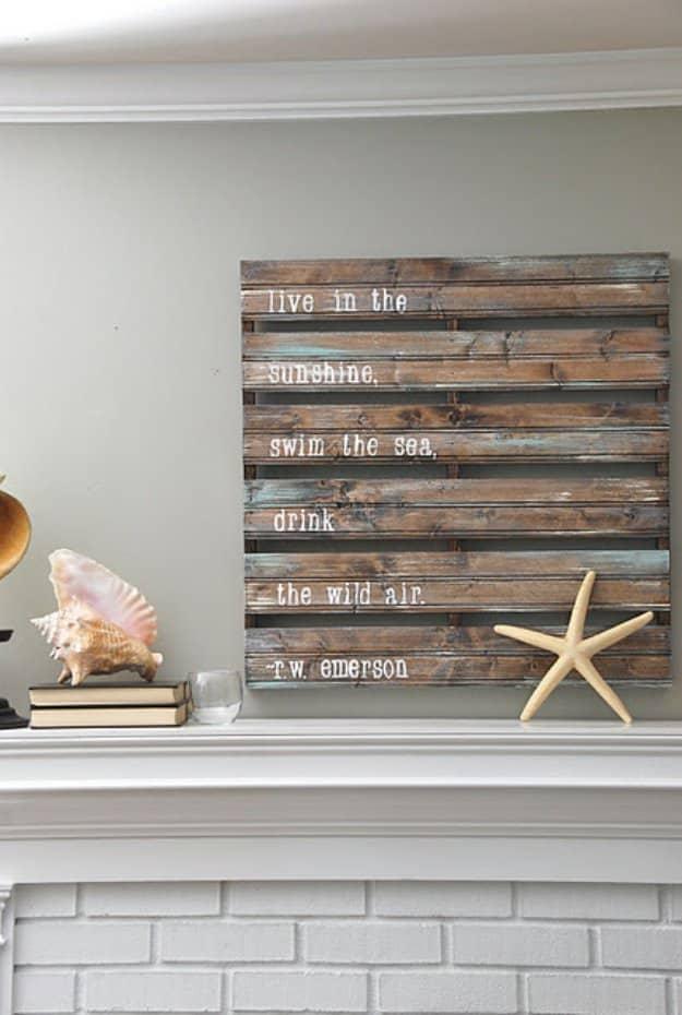 DIY Acrylic Pallet Sign, a rustic DIY pallet sign idea for the home and a charming handmade sign for a porch or wall