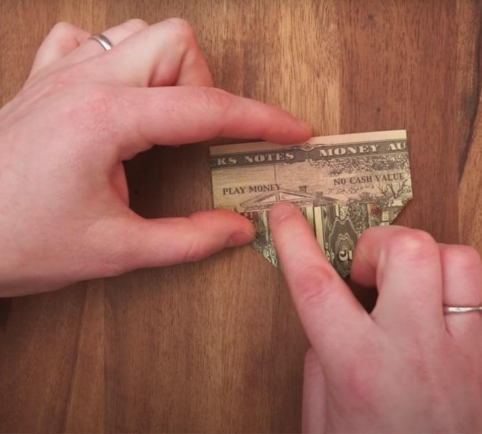 fold a dollar bill into a heart
