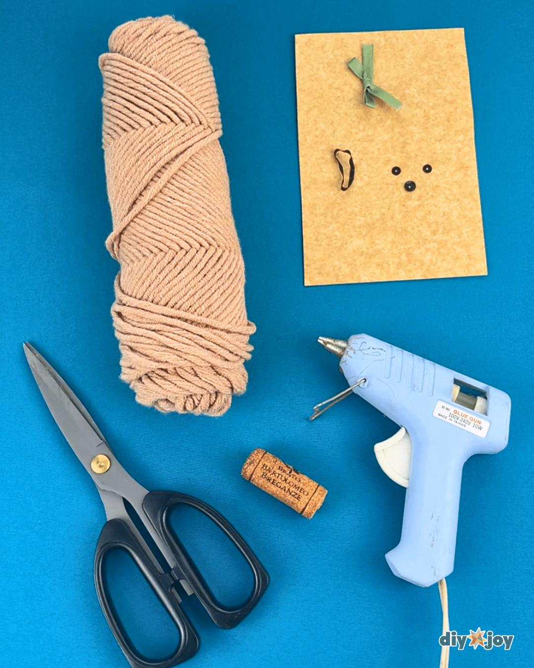 Homemade Yarn Dog — yarn dog materials