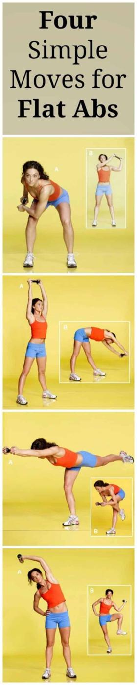 Best Exercises for 2018 - Four Simple Moves For Flat Abs - Easy At Home Exercises - Quick Exercise Tutorials to Try at Lunch Break - Ways To Get In Shape - Butt, Abs, Arms, Legs, T