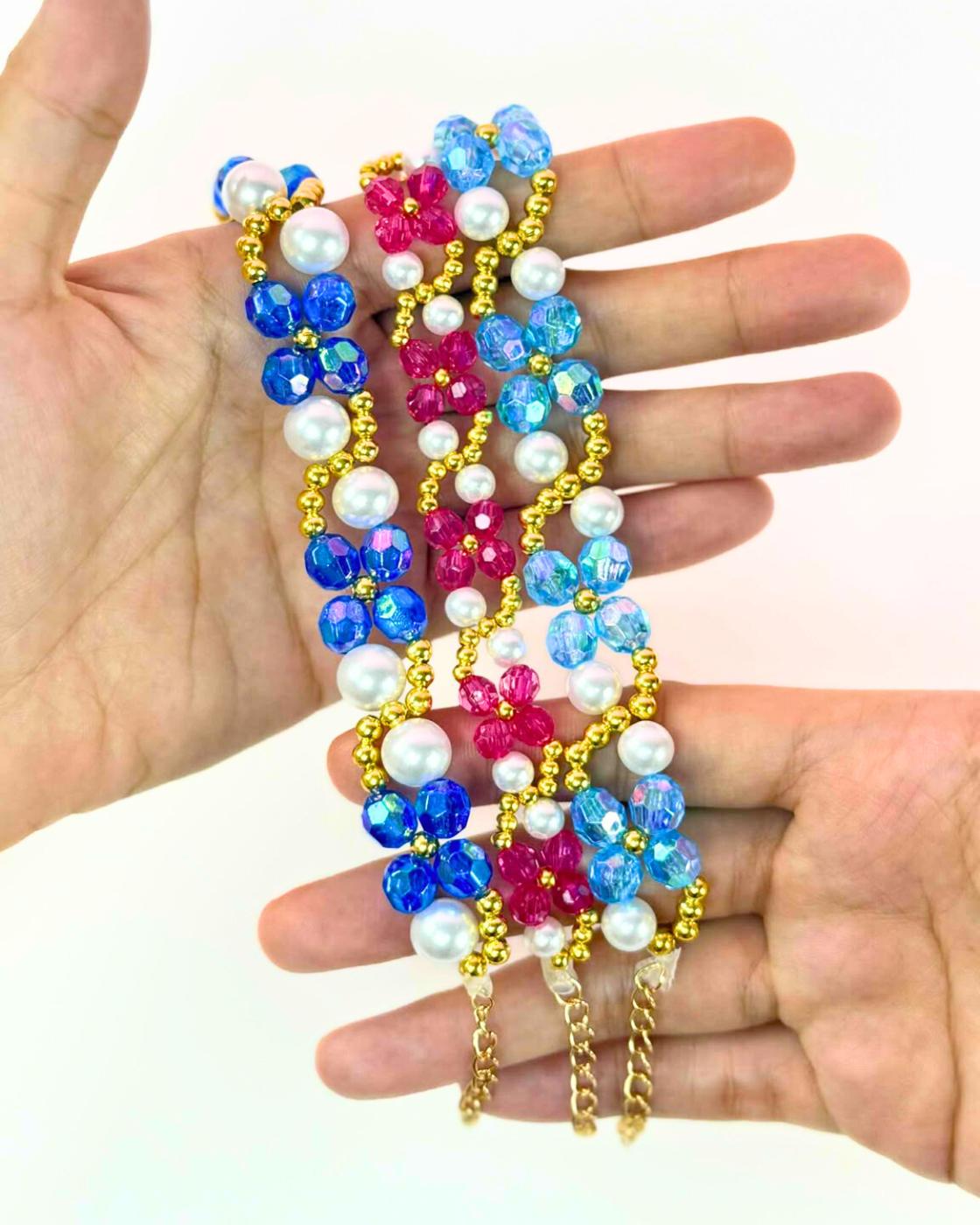 Flower Bead Bracelet — simple beaded flower bracelet tutorial