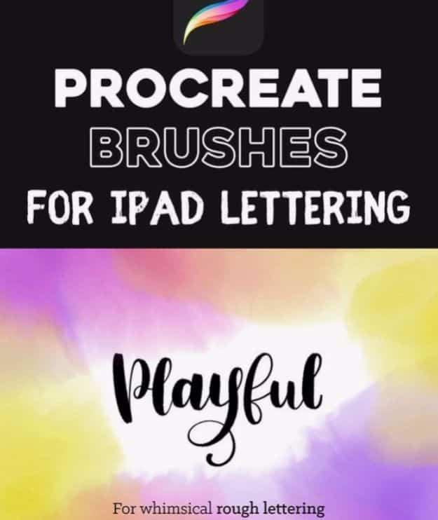 Procreate Brushes for iPad Lettering, a iPad hack, fast to test out today and worth trying before doing it the hard way again