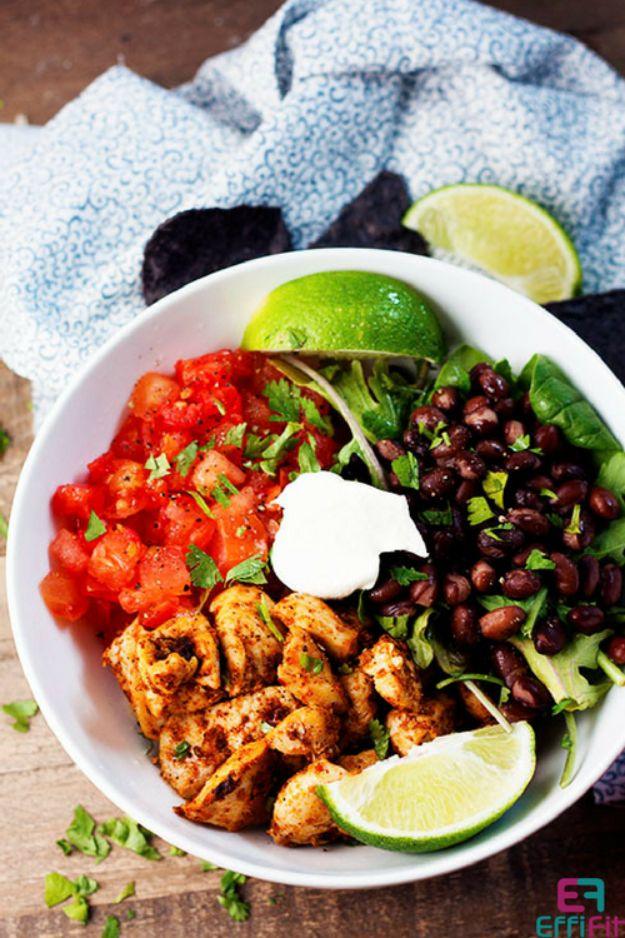 Meal Prep Ideas - Chipotle Chicken Bowl - Recipes and Planning Tips for Making a Week of Meals - Easy, Healthy Recipe Ideas to Make Ahead - Weeknight Dinners Lunches #mealprep #din