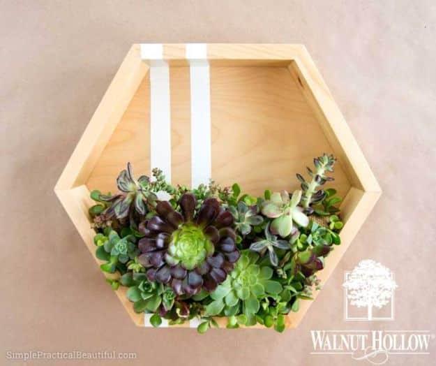 Modern Vertical Succulent Planter, one of the best modern decor ideas on this list and an idea worth saving for later