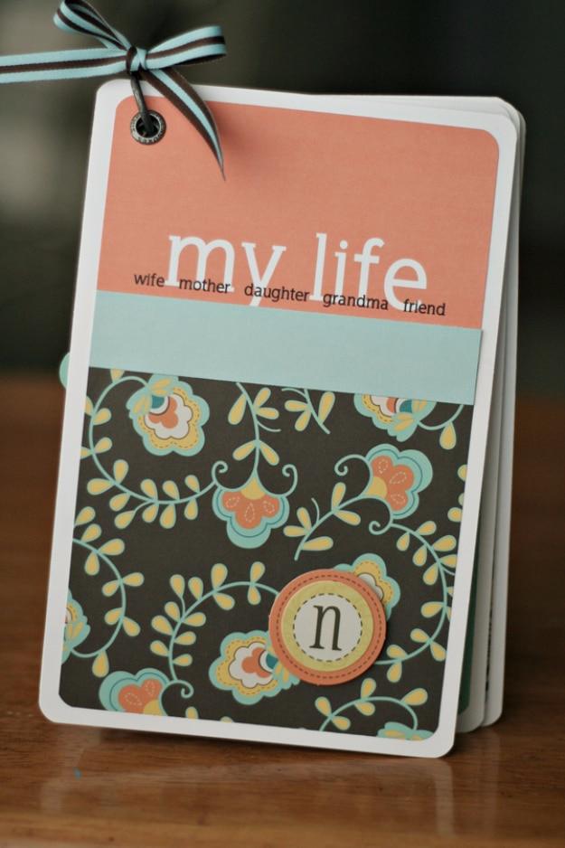 Mini Album Scrapbook, cheap to pull off with dollar store finds and proof a small change makes a real difference