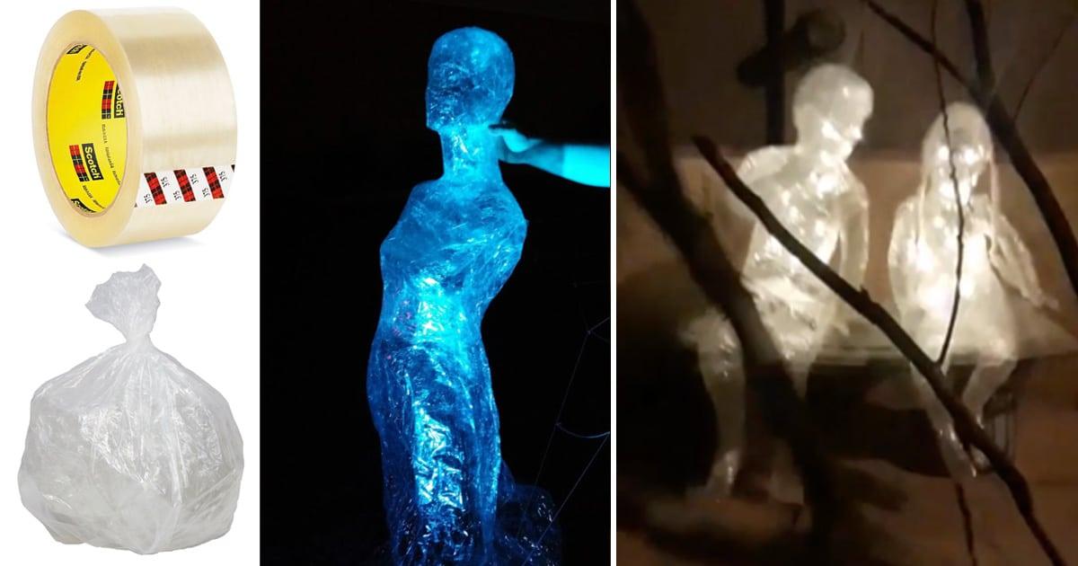 DIY Halloween Decor Idea – Packing Tape Ghosts