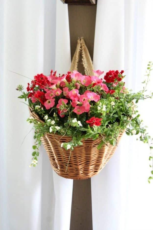 Bicycle Basket Planter DIY, quick to put together in an afternoon and better looking than a store bought version