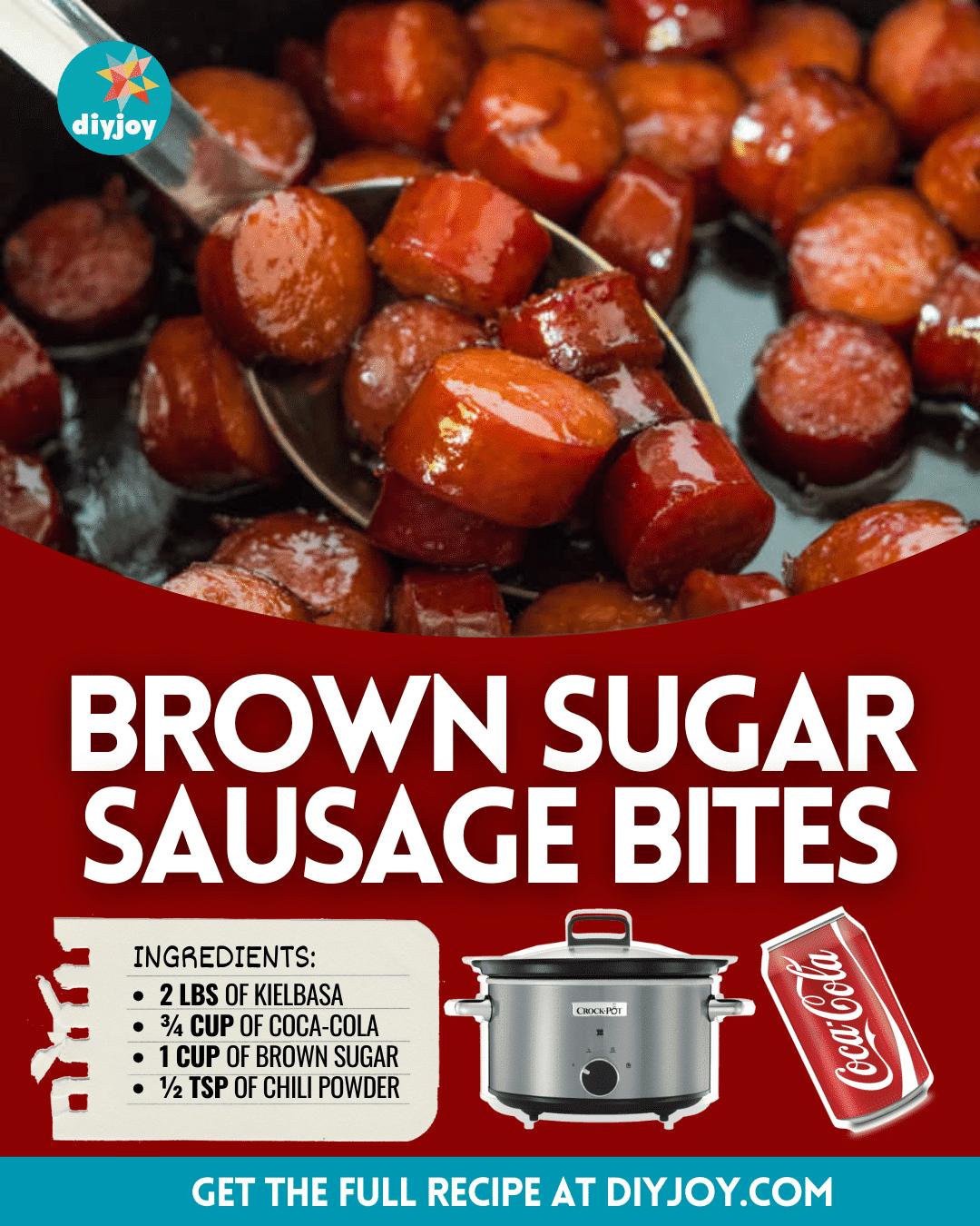 Easy Crockpot Brown Sugar Sausage Bites