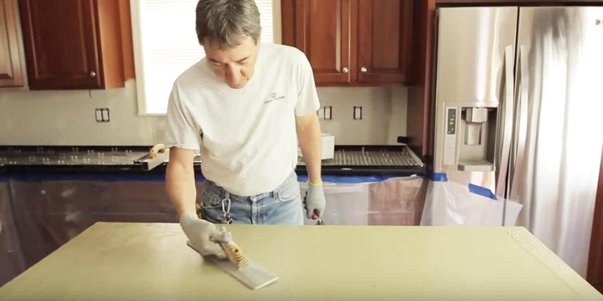 Watch How He Upgrades His Ugly Countertops With This Easy and Cheap Solution!