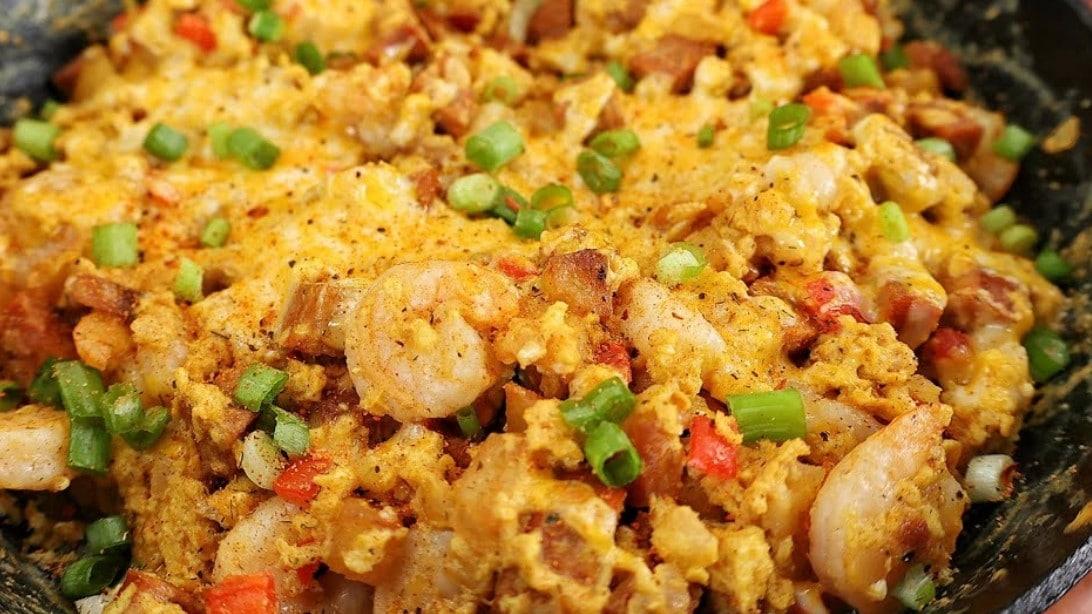 Cheesy Creole Breakfast Skillet