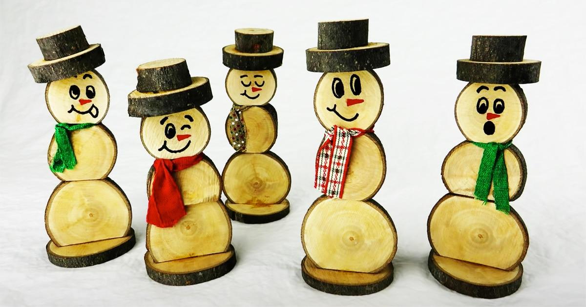 DIY Wood Snowman