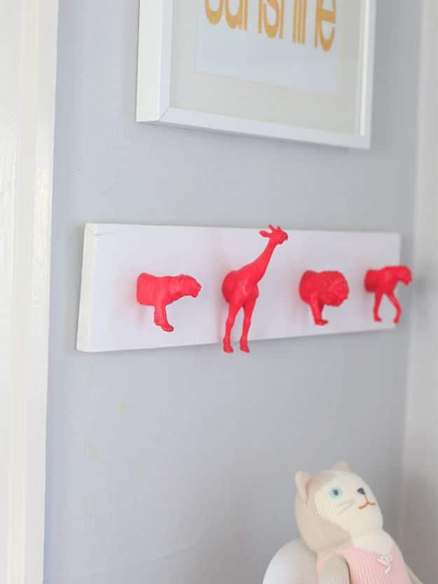 DIY Neon Nursery Wall Hooks, a sweet handmade nursery accent, simple enough for a first weekend project