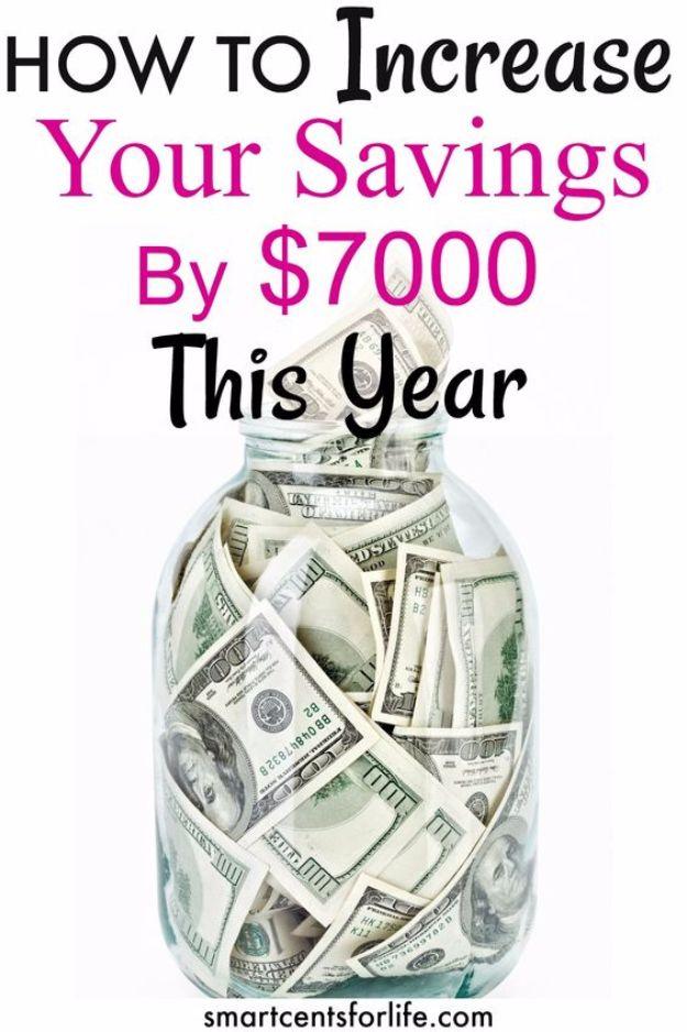Ways to Save Money in 2018 - Save Over $7000 This Year - Easy Money Saving Ideas and Tips for Budgeting - Cool Idea for Budget Planning and Smart Financial Advice for Beginners - C