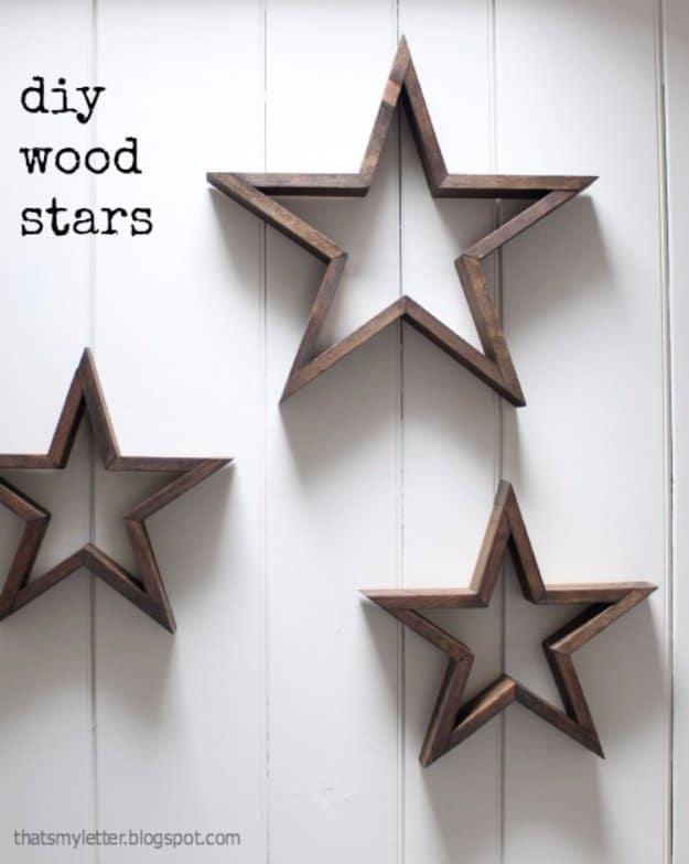 DIY Wood Stars, no power tools required for the basic build and something worth showing off once it is done