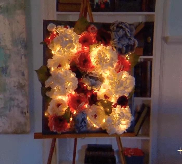 How to Make a Floral Lighted Art