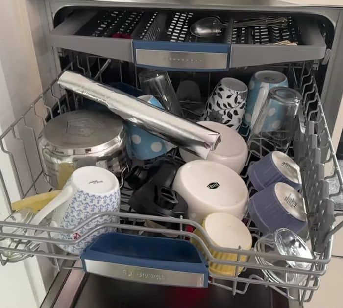 Aluminum Foil Dishwasher Cleaning Hack
