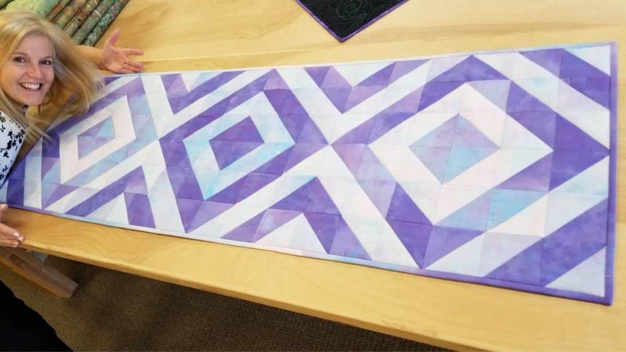 Easy One-Fabric Runner Quilt Tutorial For Beginners