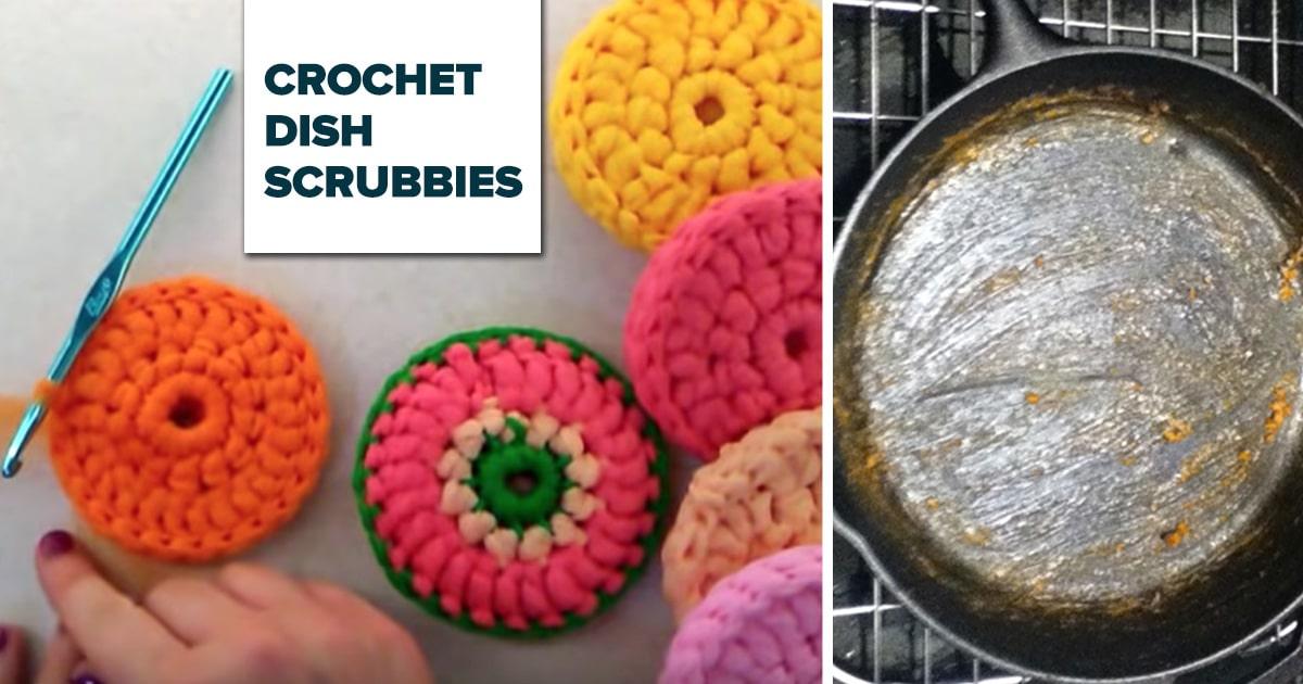 Crocheted Tulle Dish Scrubby