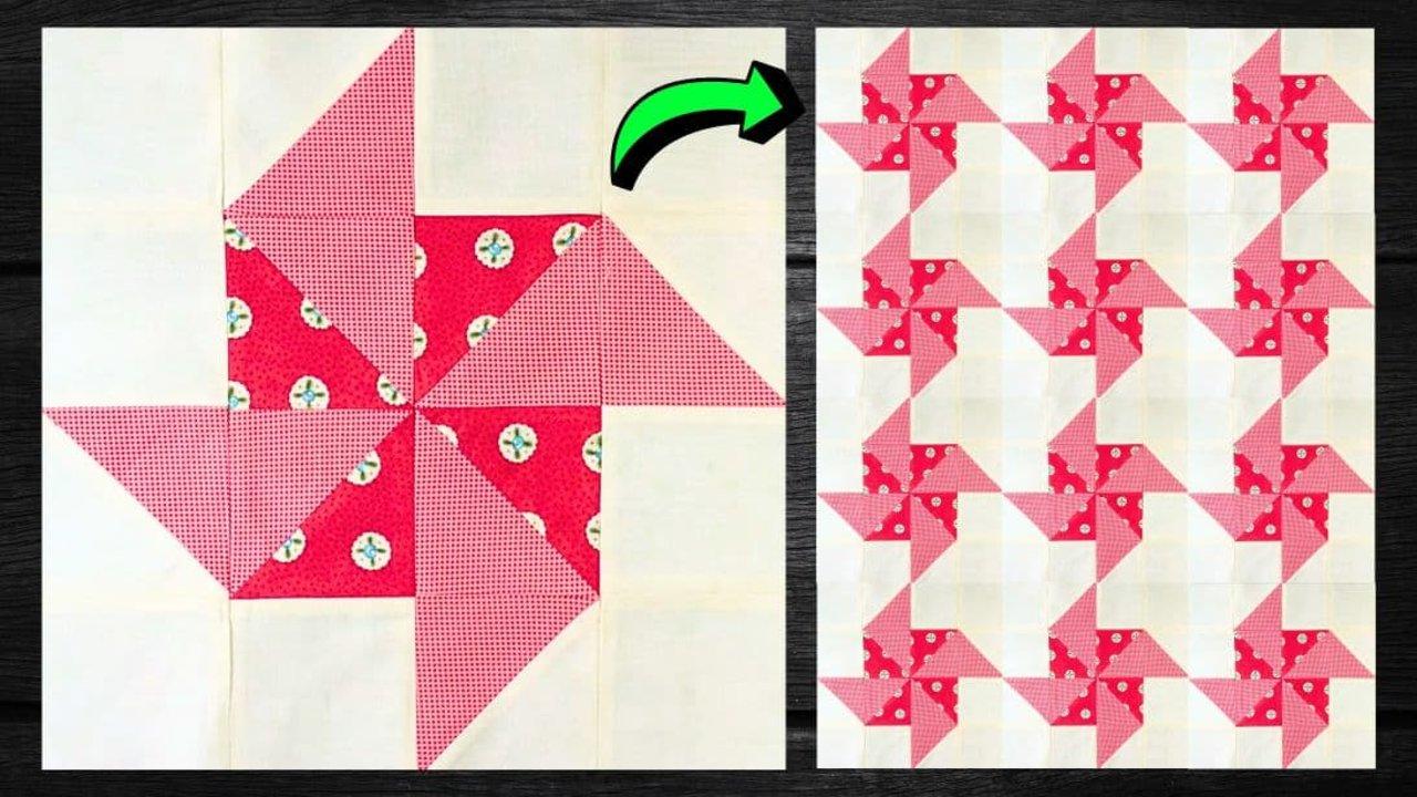 Easy Paper Pinwheel Quilt Block Tutorial