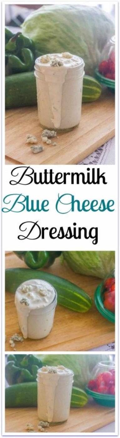 Salad Dressing Recipes - Buttermilk Blue Cheese Dressing - Healthy, Low Calorie and Easy Recipes for Creamy Homeade Dressings - How To Make Vinaigrette, Mango, Greek, Paleo, Balsam