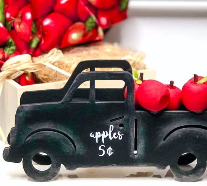 DIY Dollar Tree Fall Apple Home Decor Project