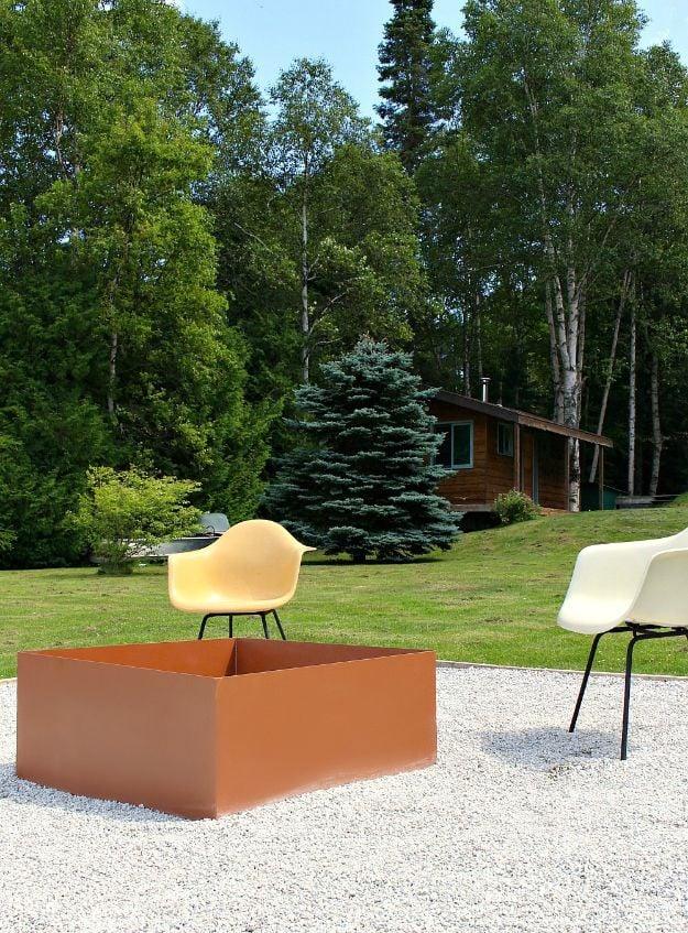 Modern DIY Welded Fire Pit, budget friendly using stuff already sitting in a bin and a keepsake worth handing down for years
