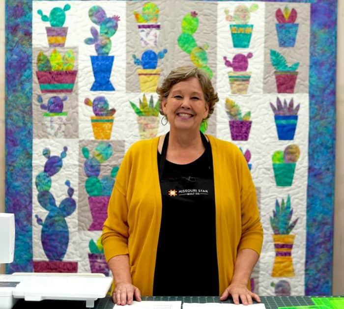 Easy Cactus Applique Quilt Tutorial