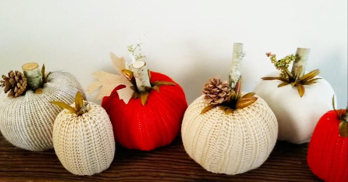No-Sew Sweater Pumpkins